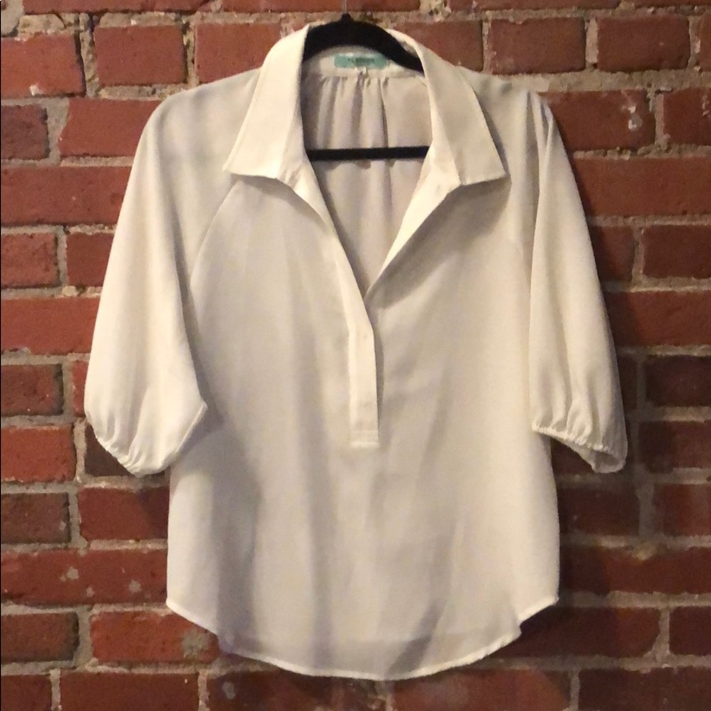 Off-white silk blouse